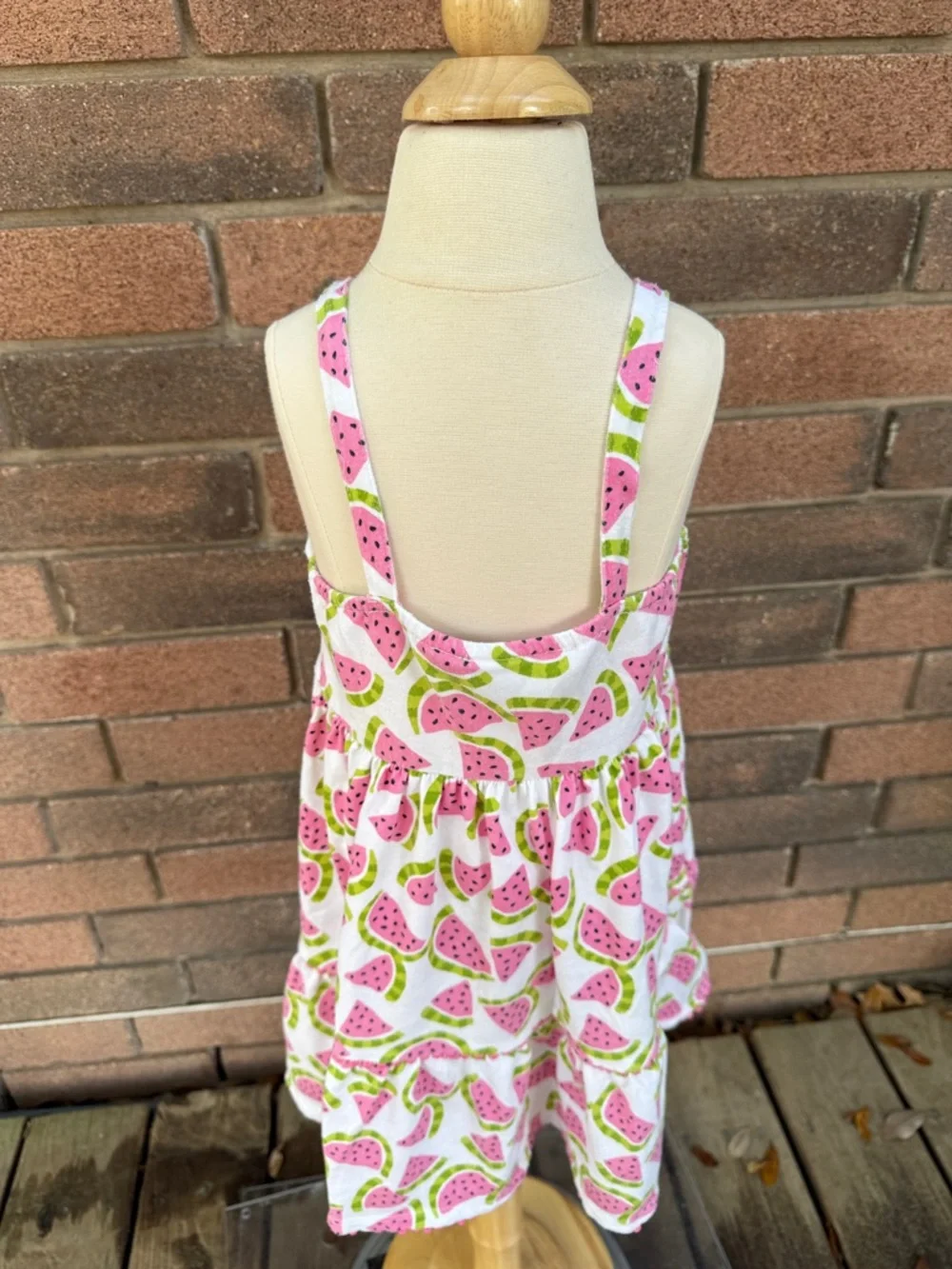 The Children's Place Pink and Green Watermelon Sundress Size 4T - Picture 4 of 4